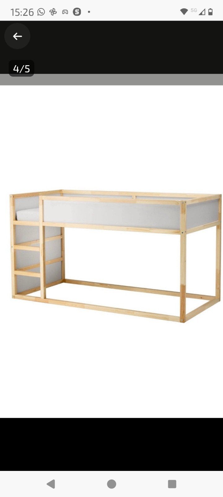 ikea omkeer bed half hoogslaper, Ophalen, Hoogslaper