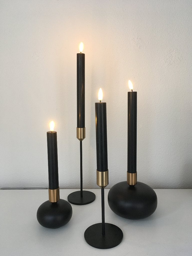 DeLuxe Homeart  Real Flame Led dinerkaars wit of zwart Nieuw, Overige materialen, Nieuw, Ophalen of Verzenden, 15 cm