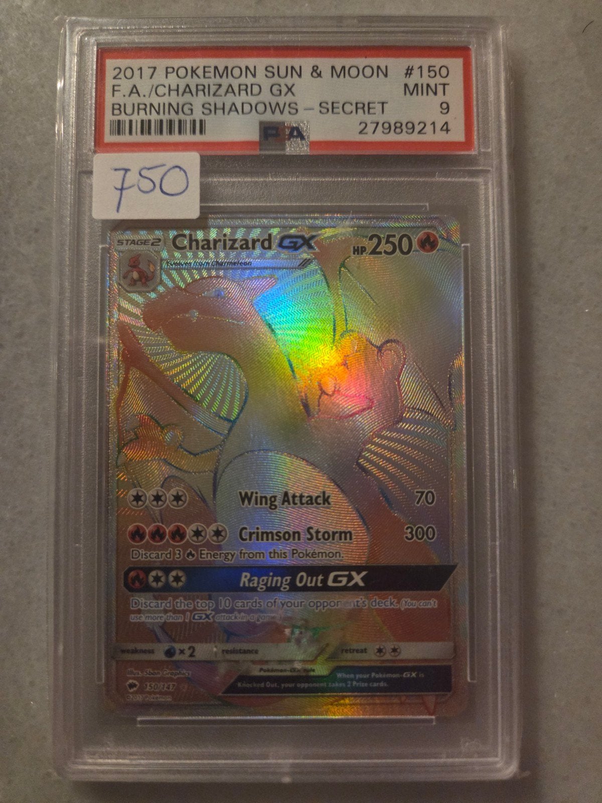 charizard gx #150, Ophalen of Verzenden, Zo goed als nieuw