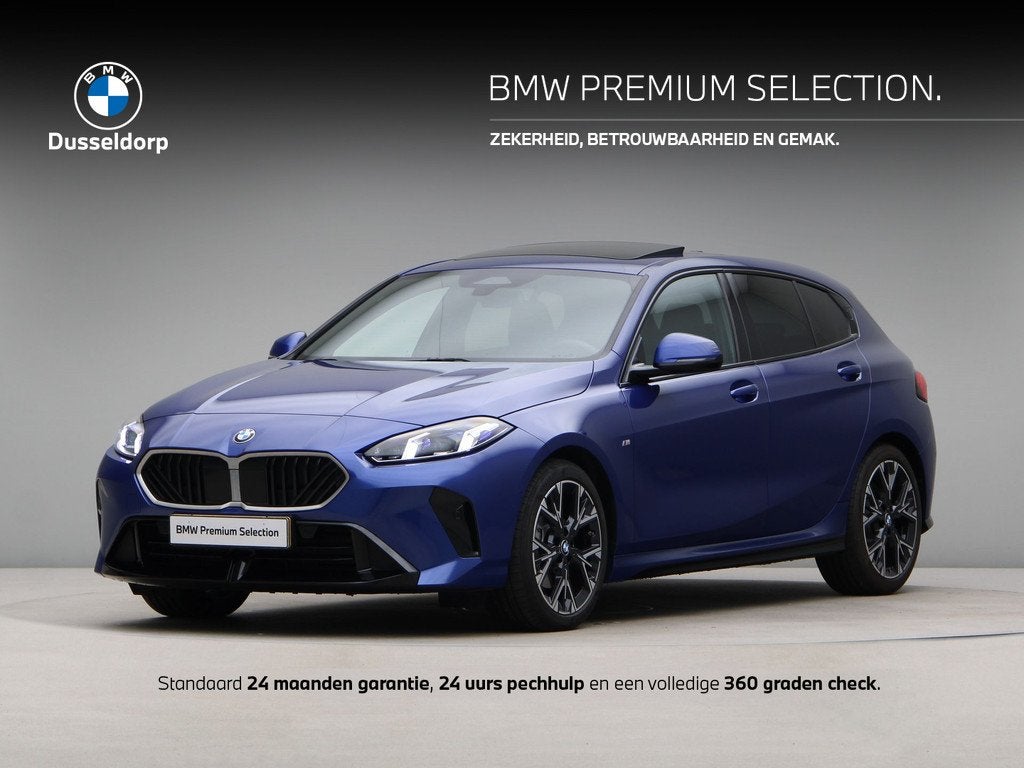 BMW 1 Serie 120 M-Sport (bj 2024, automaat), Auto's, BMW, Gebruikt, 156 pk, Met garantie (alle), Blauw