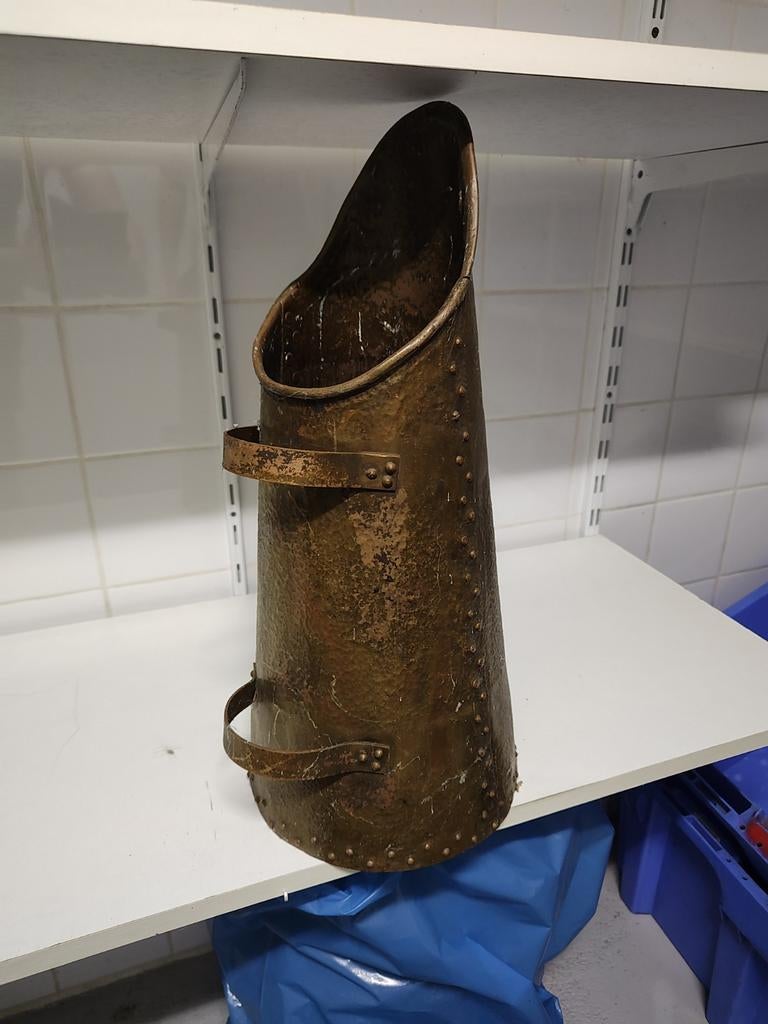 Koperen kolenkit paraplu houder, Ophalen of Verzenden, Koper