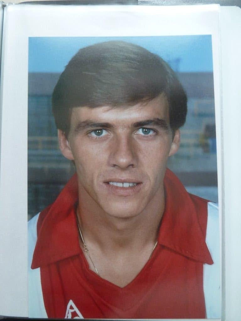 Dijkstrafoto  Keje.Molenaar.  Ajax. 1981/82  12,7 x 19 cm, Ophalen of Verzenden, Zo goed als nieuw, Ajax, Overige typen