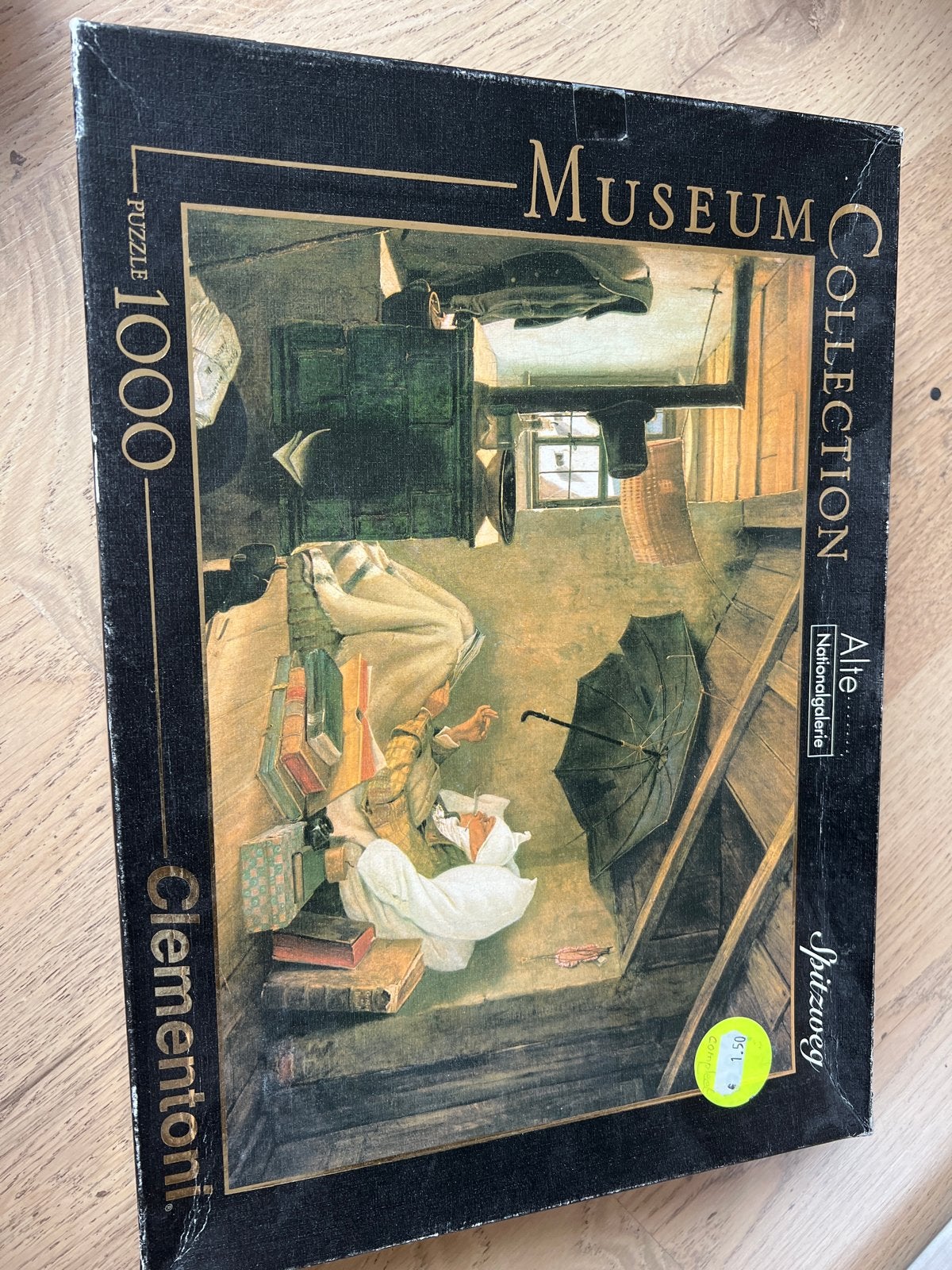Clementoni Museum Collection 1000 stukjes - Spitzweg, Ophalen of Verzenden, 500 t/m 1500 stukjes, Gebruikt, Legpuzzel