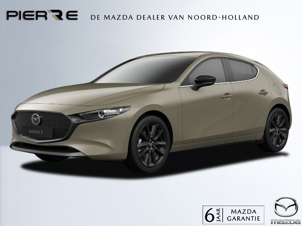 Mazda 3 2.5 e-SkyActiv-G M Hybrid 140 Nagisa | NAVI | CAMERA, Auto's, Voorwielaandrijving, Dealer onderhouden, Zwart, 4 cilinders