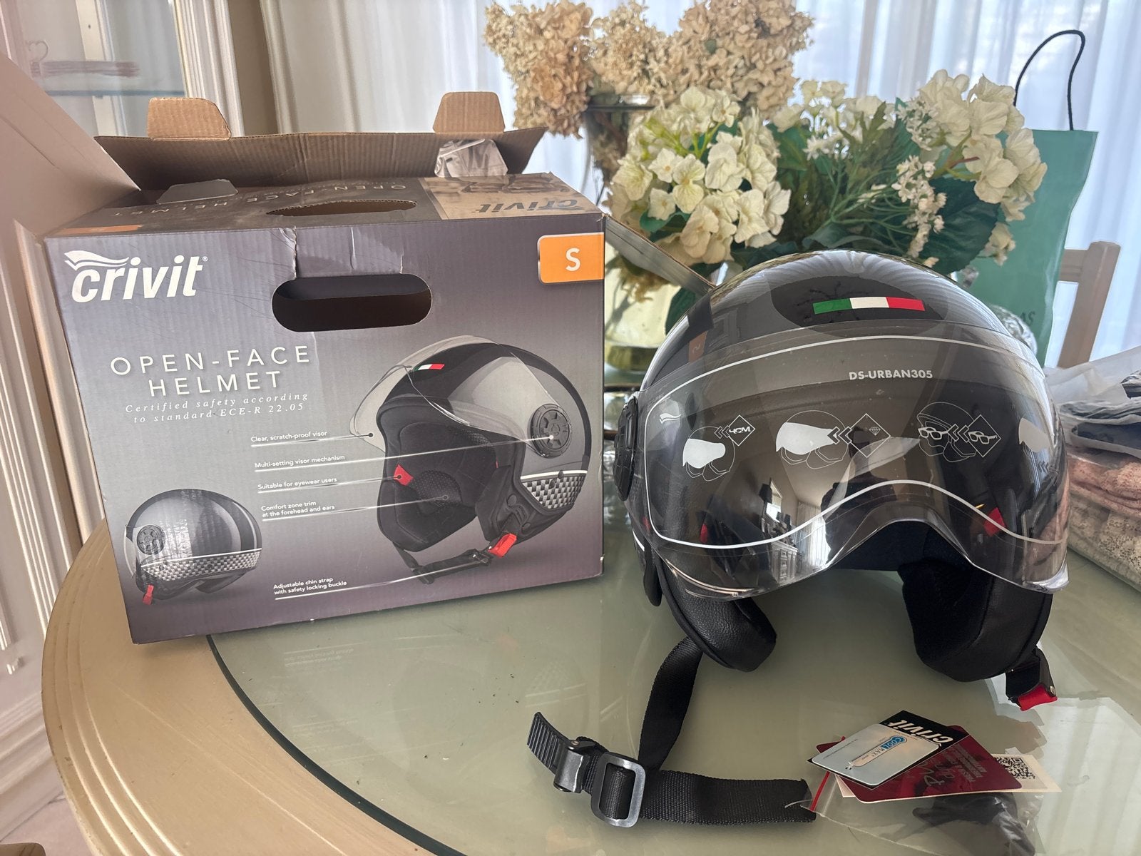 Crivit Open-Face Helm - Maat S - Nieuw, Motoren, Kleding | Motorhelmen, Heren, Jethelm, S, Ophalen