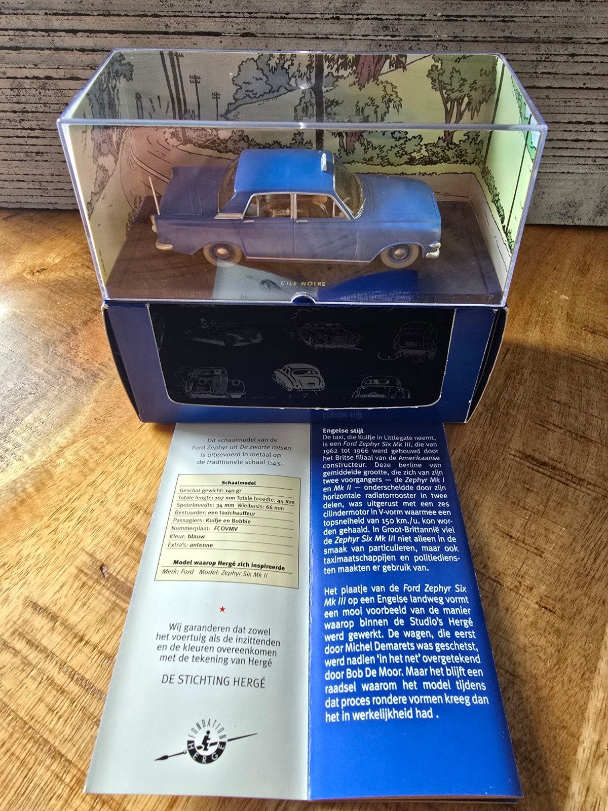 Schaalmodel Ford Zephyr Six Mk III - Kuifje Taxi, Ophalen of Verzenden, Zo goed als nieuw, Auto, Overige merken