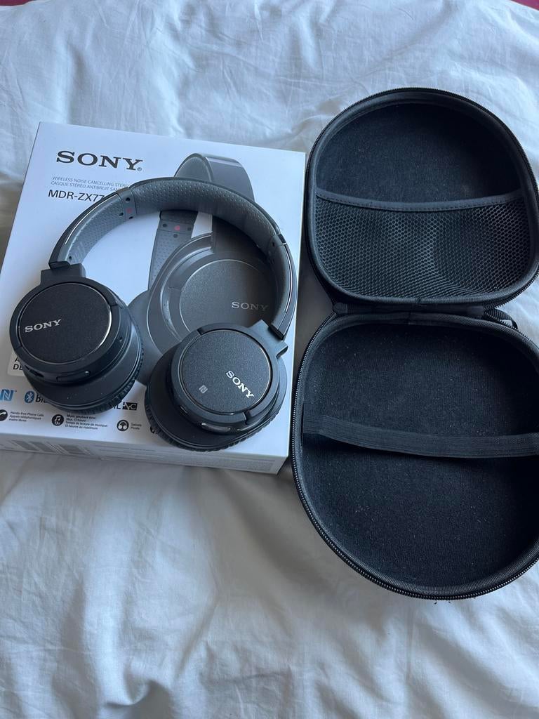 Sony MDR-ZX770BN Bluetooth NC Koptelefoon met doos en hoes, Ophalen of Verzenden, Zo goed als nieuw, Over oor (circumaural), Sony