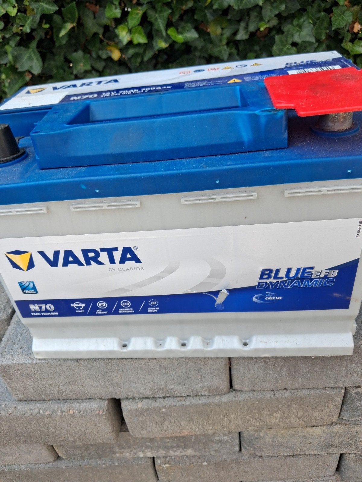 Varta Blue Dynamic EFB N70 12V 70Ah 760A(EN) accu, Ophalen, Gebruikt, Universele onderdelen