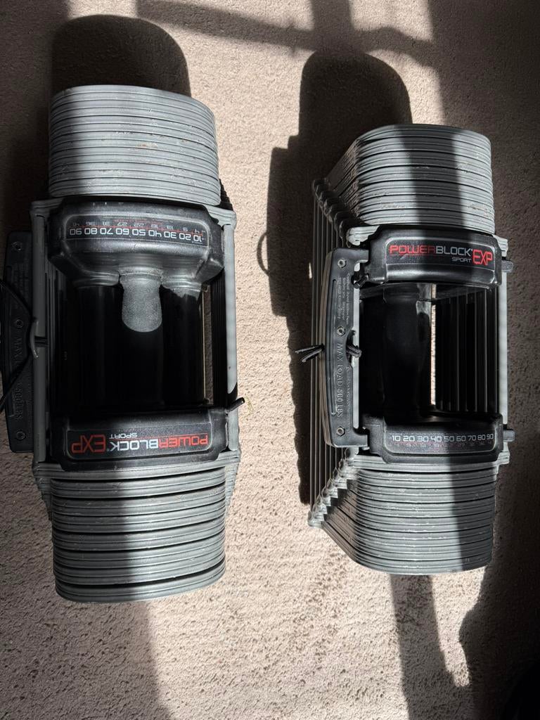 Powerblock sport exp dumbells 41kg, Sport en Fitness, Fitnessmaterialen, Ophalen, Gebruikt, Dumbbell