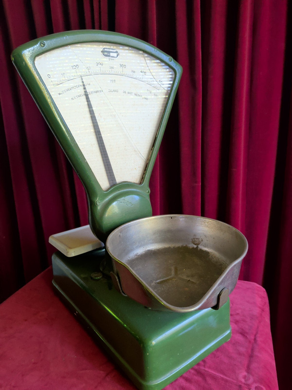 Vintage Olland de Bilt Weegschaal - Groen, Ophalen