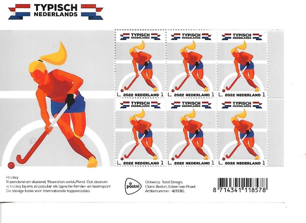 Fra Typisch Nederland 2022 los per vel € 6.00, Ophalen of Verzenden, Postfris