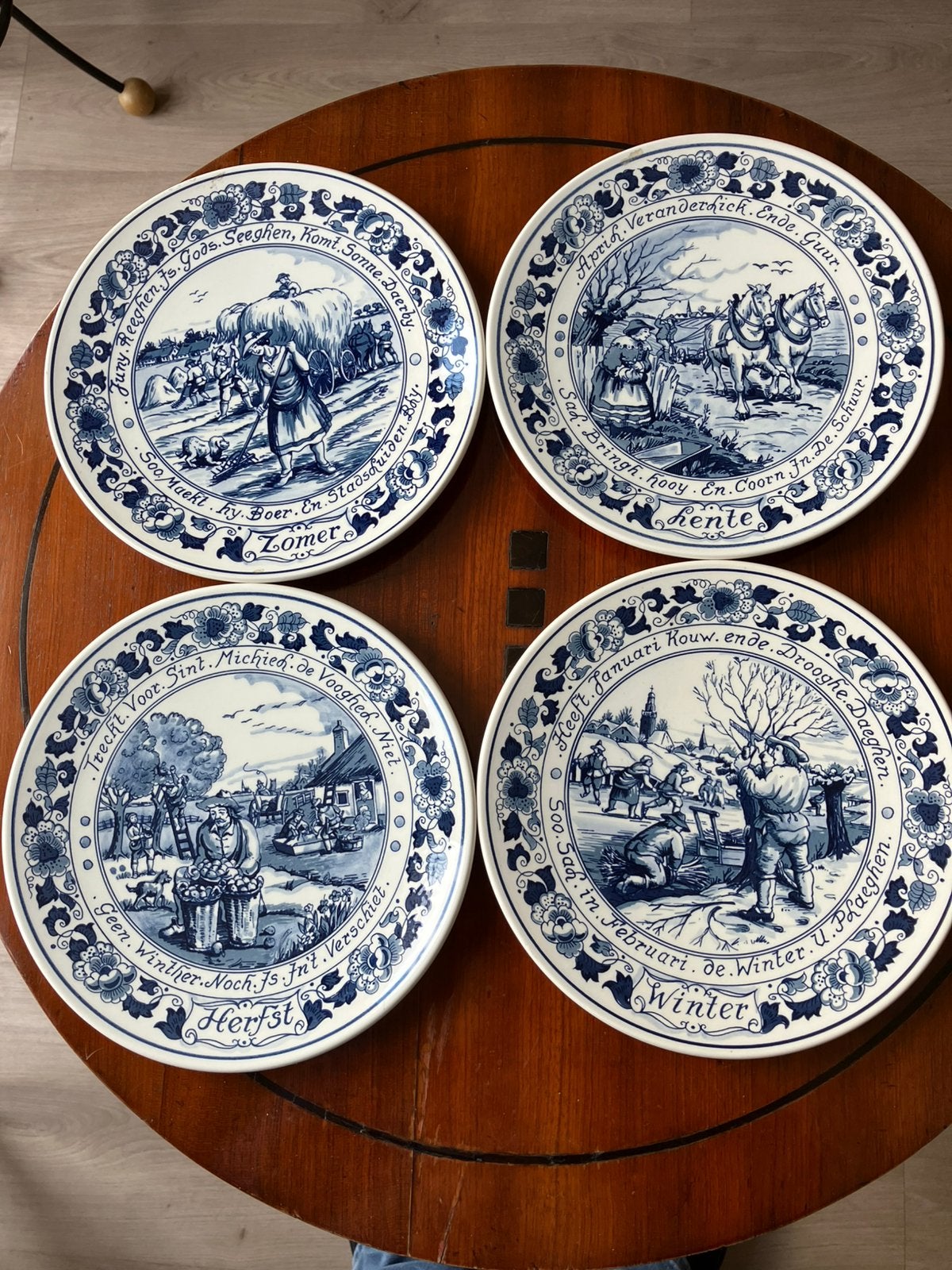 Royal Goedewaagen. 4 wandborden, Antiek en Kunst, Antiek | Wandborden en Tegels, Ophalen