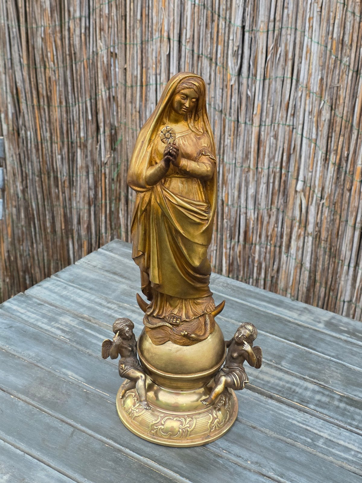Antiek bronzen beeld, Ophalen of Verzenden