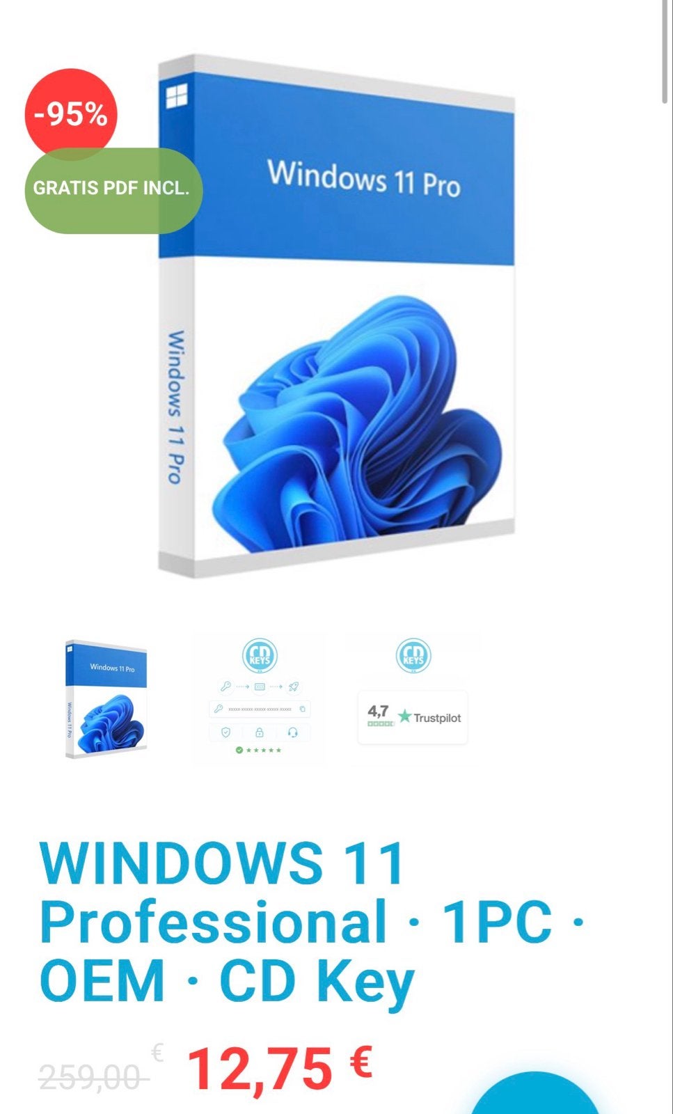 Windows 11 Professional OEM CD Key - 1 PC, Computers en Software, Besturingssoftware, Ophalen, Nieuw, Windows