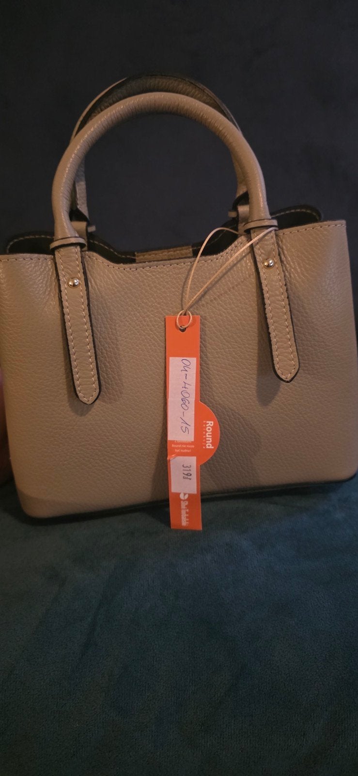 beige leren handtas, Ophalen of Verzenden, Beige, Handtas