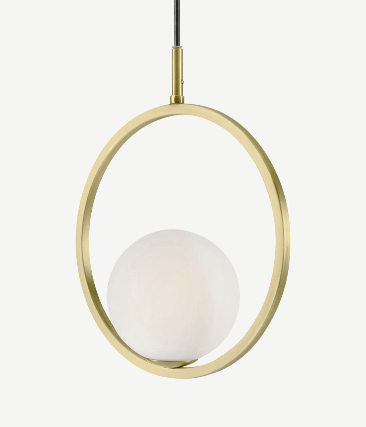 MADE Remi hanglamp messing/goud & opaalglas–NIEUW in doos, Ophalen of Verzenden, Nieuw, Glas, G9