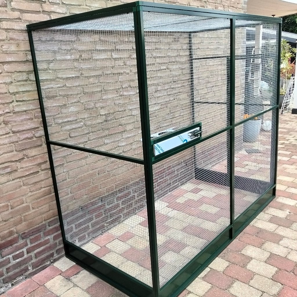 AANBIEDING:  groen aluminium voliere, Dieren en Toebehoren, Ophalen, Nieuw, Aluminium, Volière