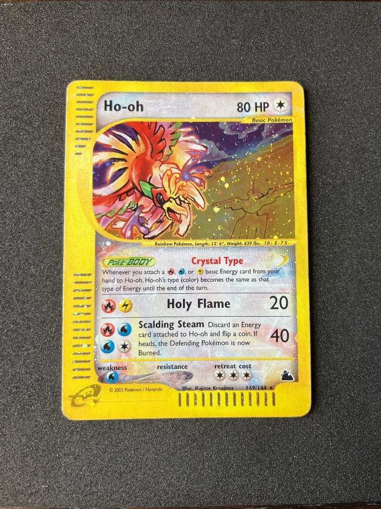 Ho-Oh Skyridge holo 149/144, Hobby en Vrije tijd, Verzamelkaartspellen | Pokémon, Ophalen, Gebruikt, Losse kaart, Foil