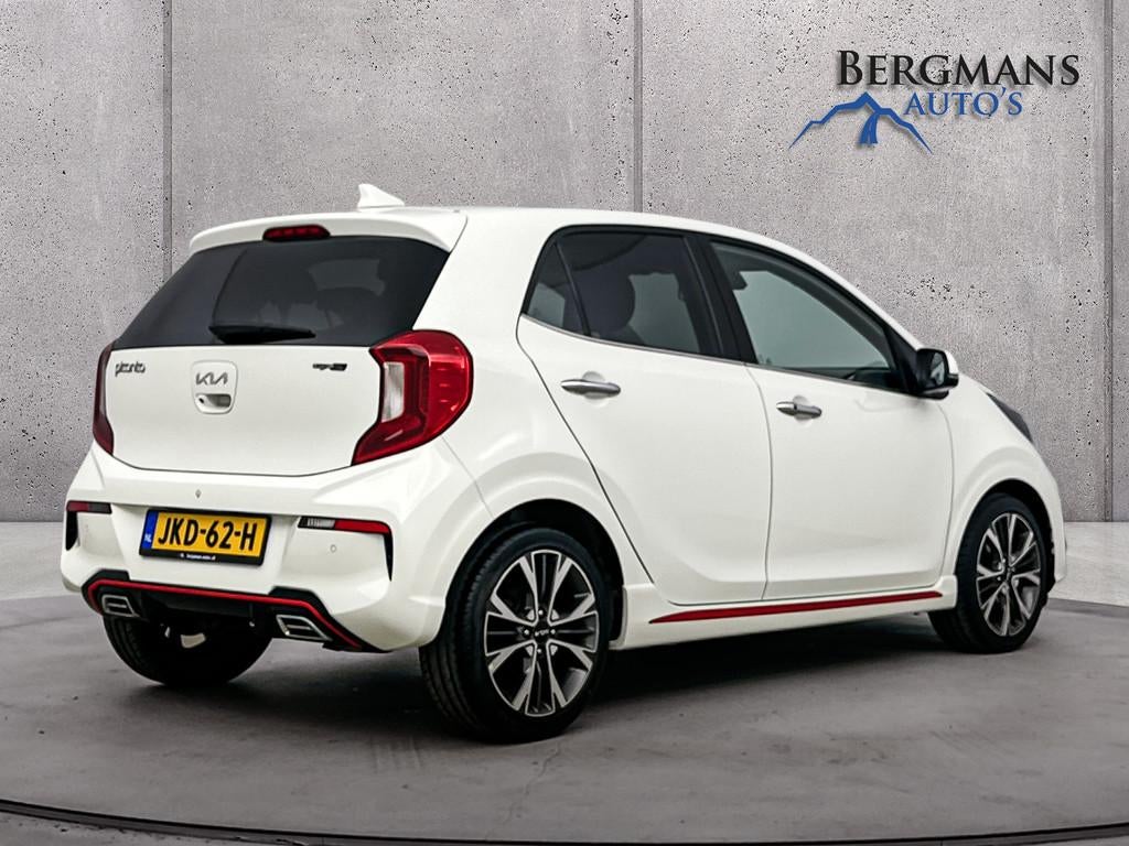 Kia Picanto - 1.0 DPi GT-Line // 1E EIGENAAR // DEALERONDERH, Auto's, Kia, Gebruikt, Zwart, 4 stoelen, Wit