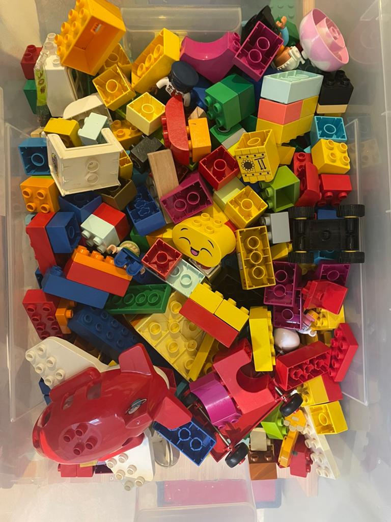 Grote bak met heel veel DUPLO, Ophalen, Zo goed als nieuw, Duplo