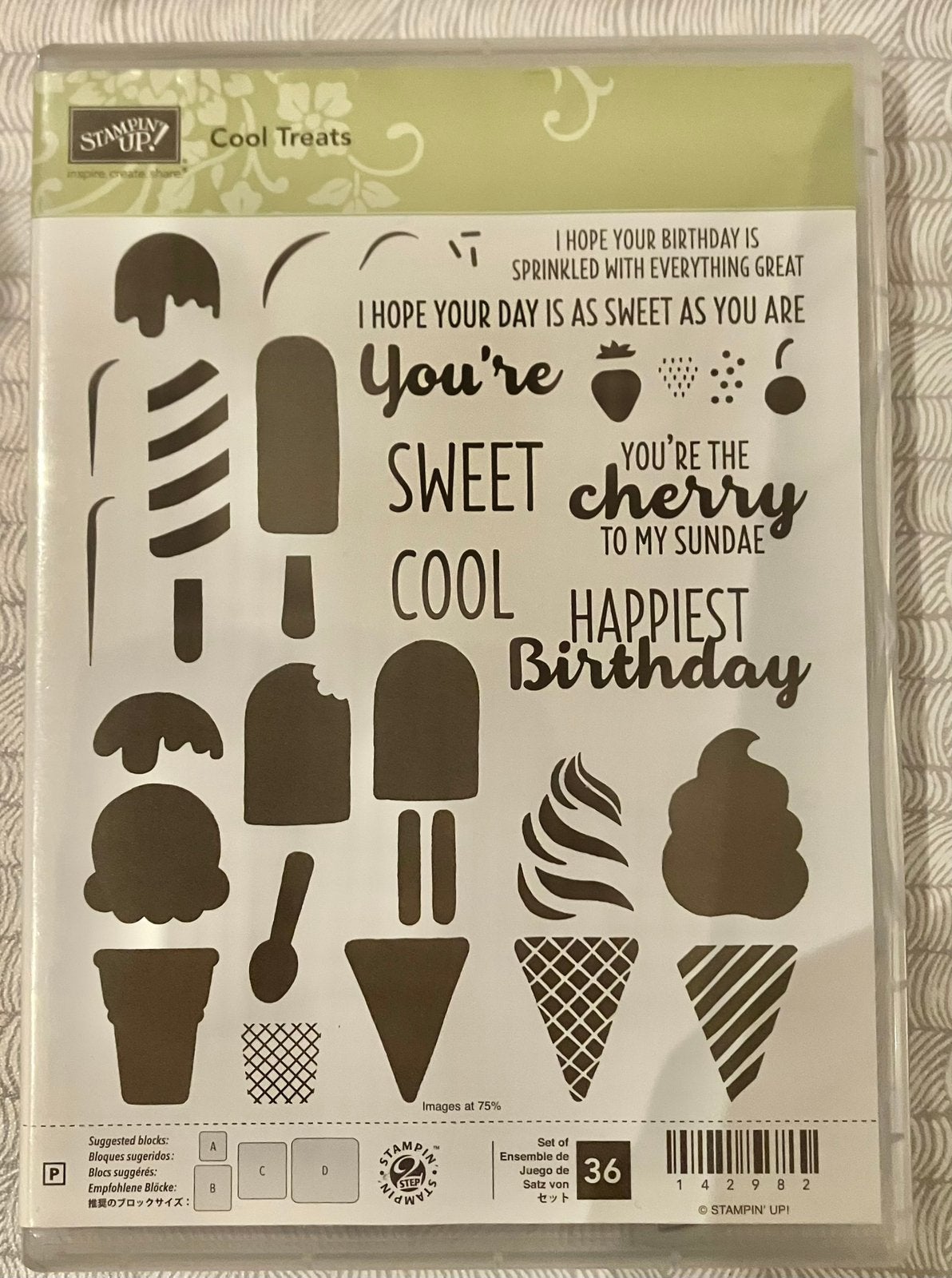Stampin up stempels en snijmallen set nw gool treats, Hobby en Vrije tijd, Ophalen of Verzenden, Nieuw, Clearstamp