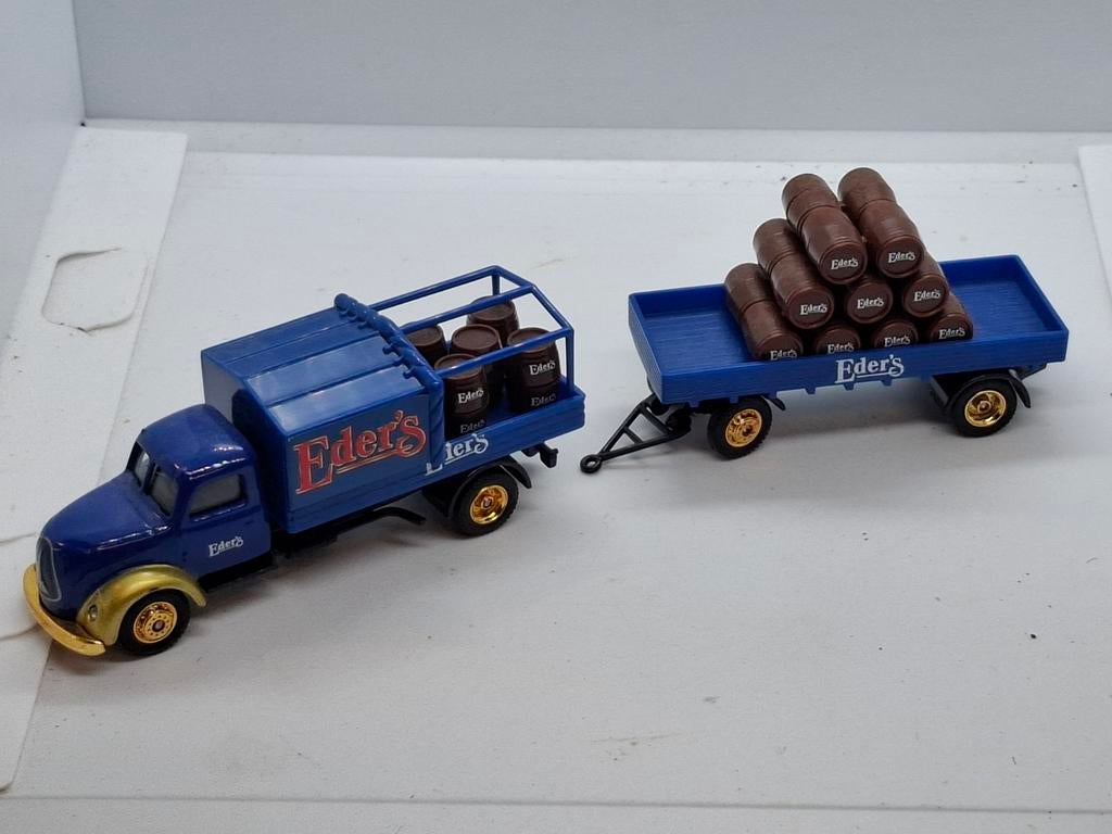 Bier vrachtwagen met trailer, Hobby en Vrije tijd, Modelauto's | 1:87, Ophalen of Verzenden, Zo goed als nieuw, Bus of Vrachtwagen