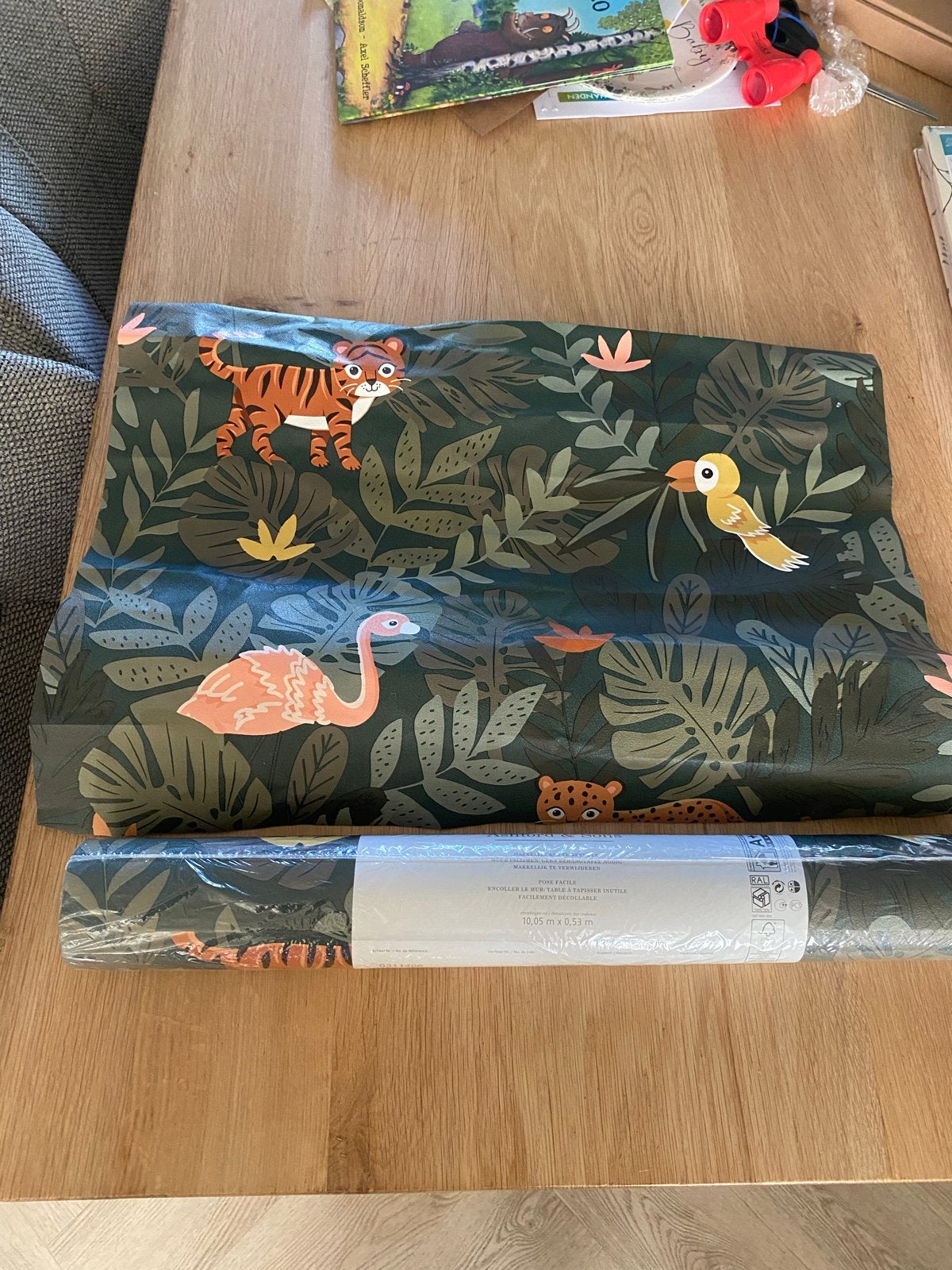Jungle Behangrol met Dierenprint - Vliesbehang, Ophalen, Natuurlijk, Overige merken, Groen