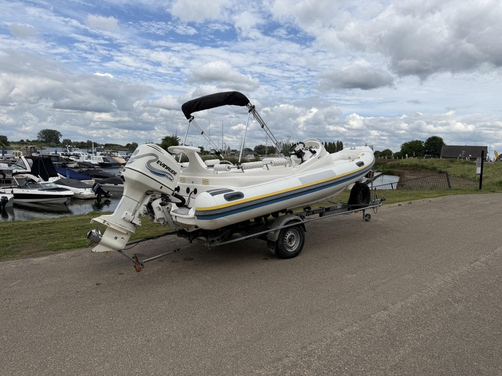 Scanner 590 | rib met trailer | geheel vaarklaar 200PK, Watersport en Boten, Rubberboten, 6 m, Gebruikt, Benzine, Overige merken