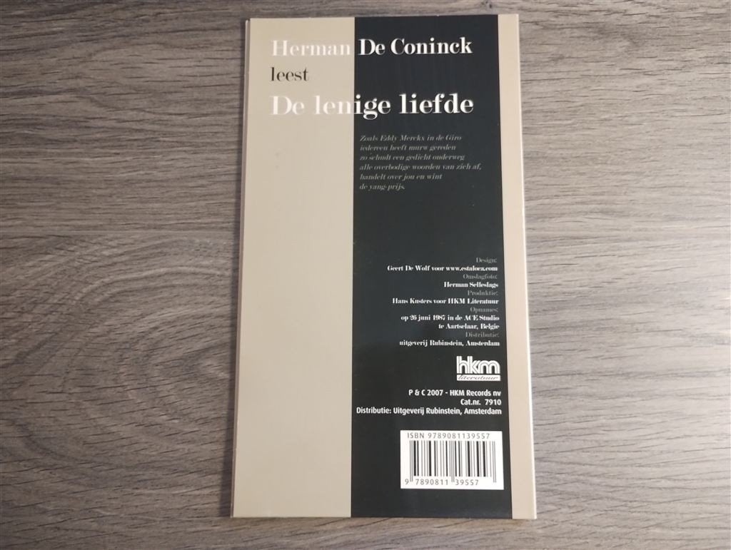 Herman De Coninck ‎- Leest De Lenige Liefde, Ophalen of Verzenden, Zo goed als nieuw