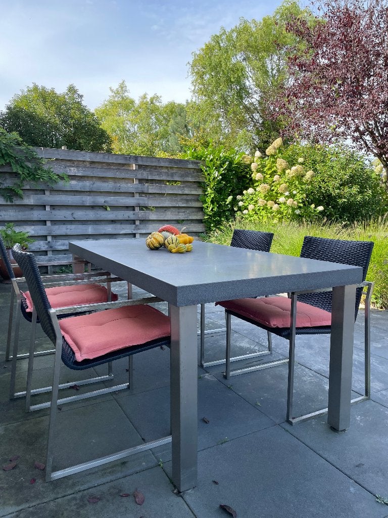 Tuintafel met stoelen, Ophalen, Gebruikt, Rechthoekig, Overige materialen