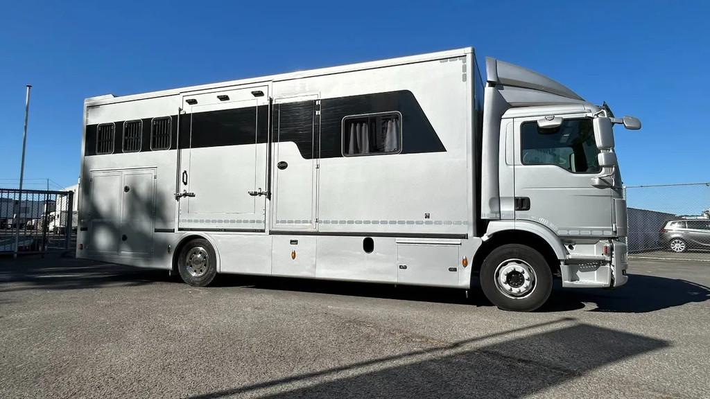 MAN TGM 15.250 5 horses and living brand Krismar (bj 2019), Auto's, Vrachtwagens, Automaat, Achterwielaandrijving, Euro 6, MAN