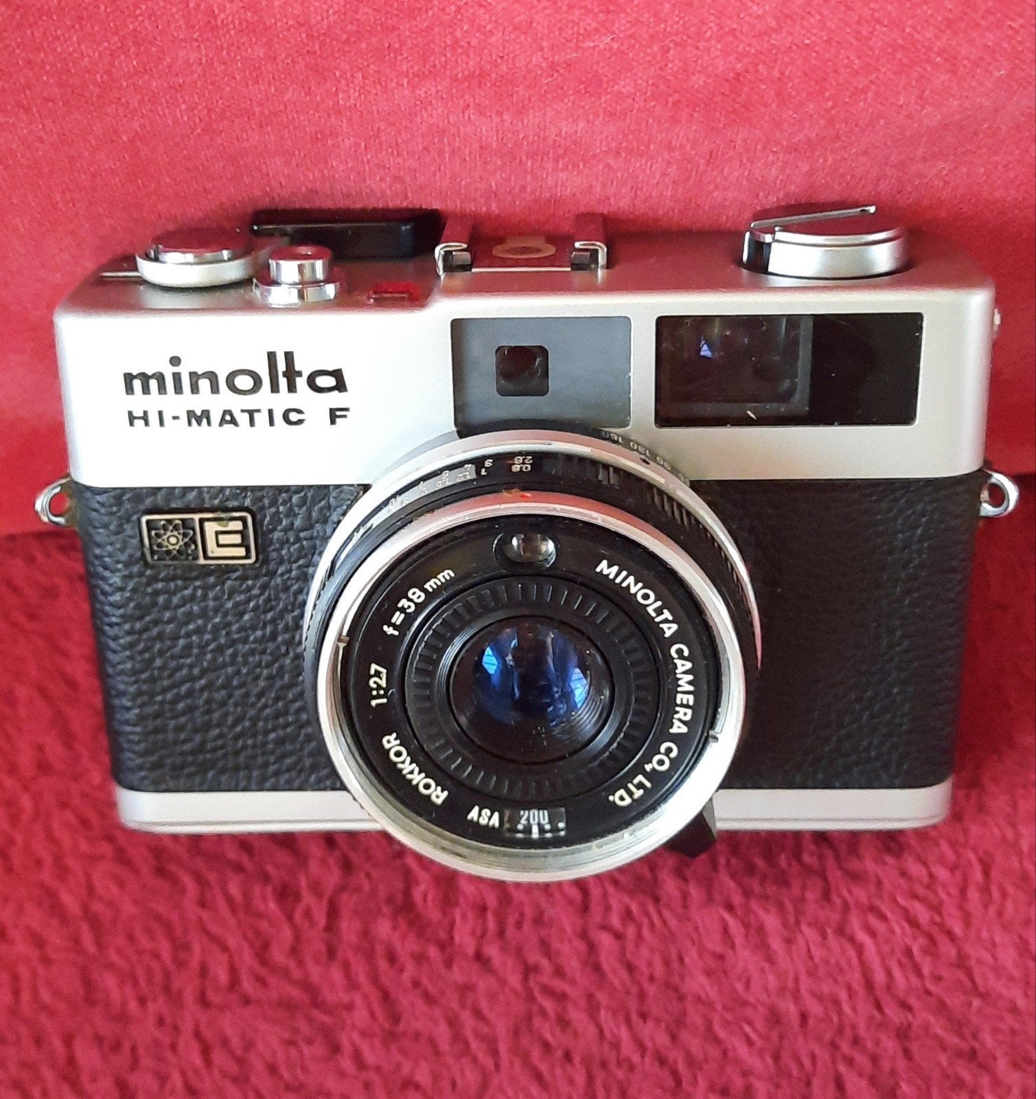 Minolta Hi-Matic F, camera analoog, Ophalen of Verzenden, Compact, Minolta