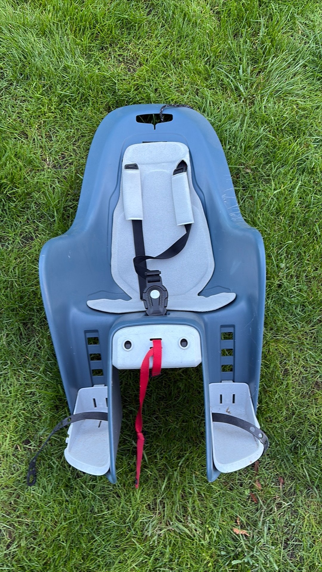 B’TWIN fietsstoeltje / kinderzitje achter – blauw/grijs, Fietsen en Brommers, Achterzitje, Ophalen, 15 t/m 25 kg, Gebruikt