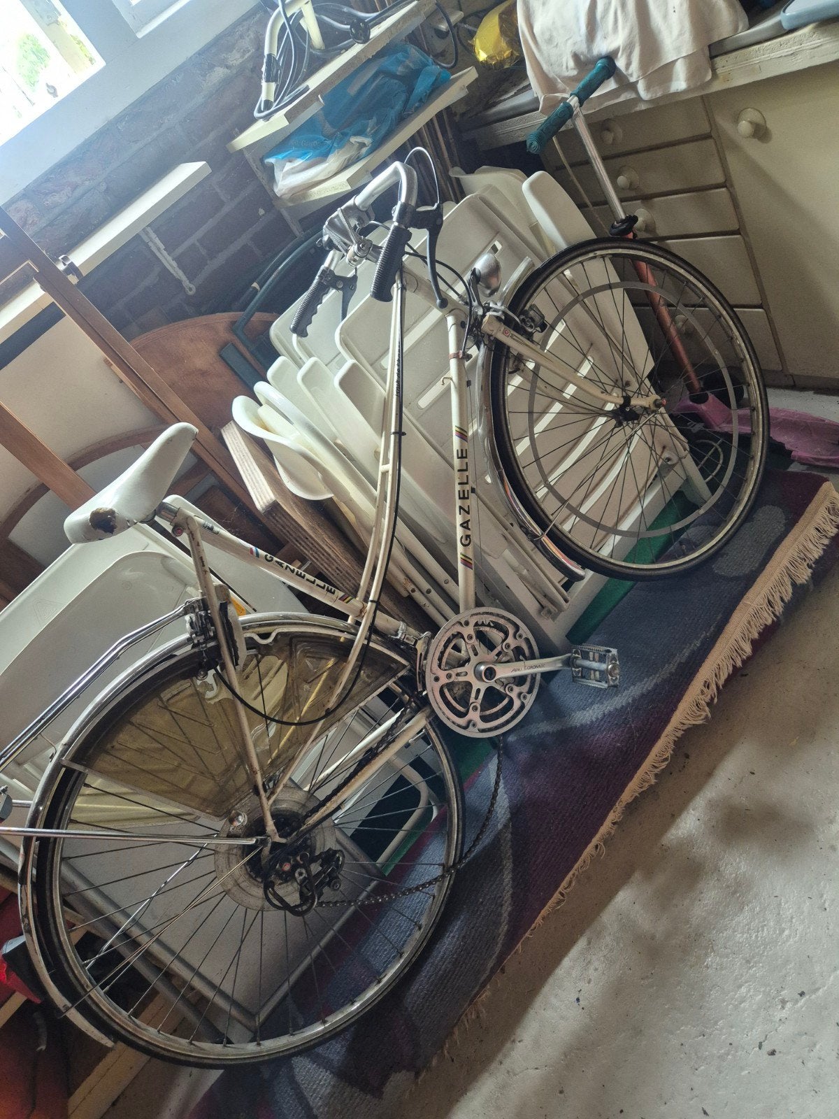 Gazelle Damesfiets - Vintage model met versnellingen, Velgrem, (Extra) lage instap, Ophalen of Verzenden, Gazelle