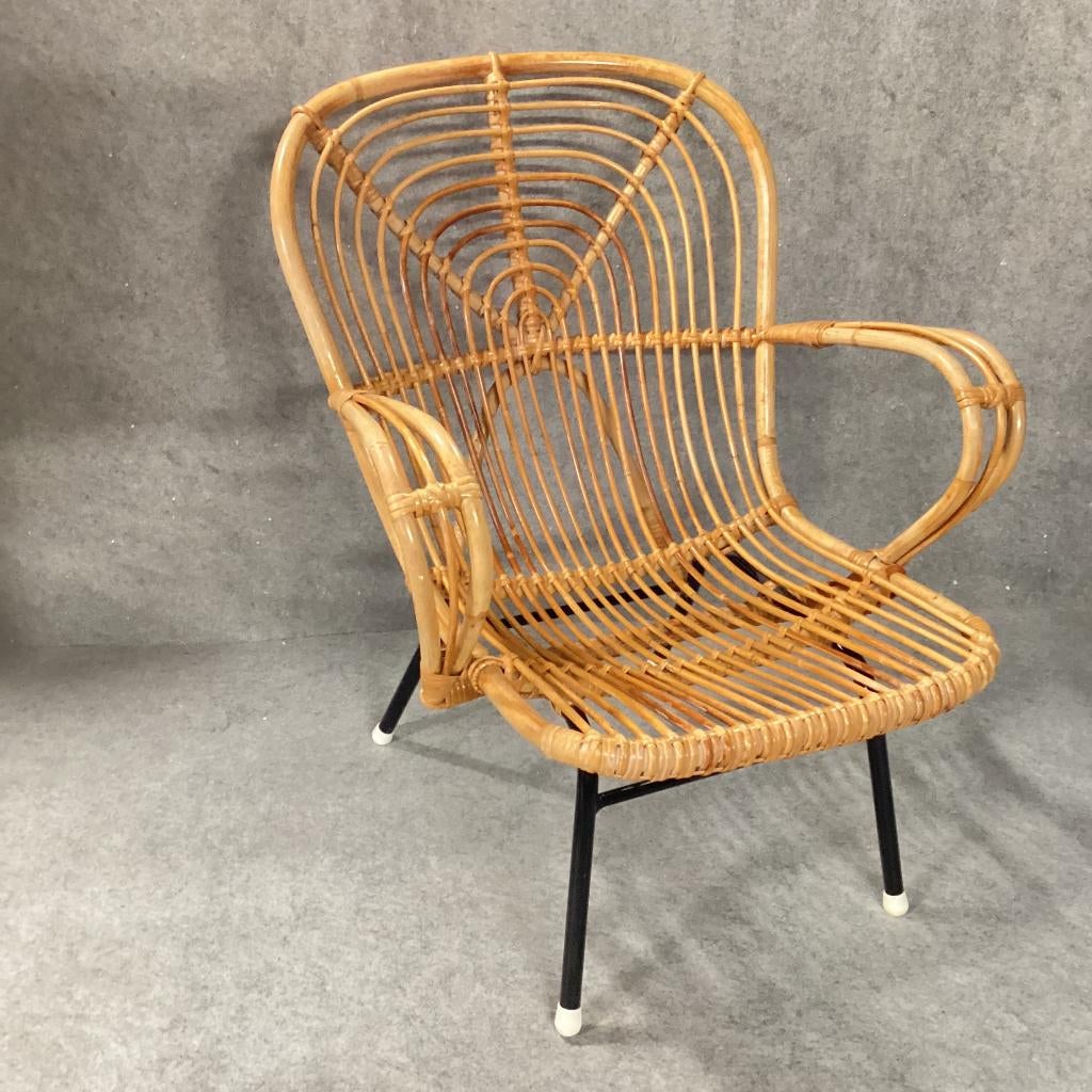 Rotan fauteuil, 75 tot 100 cm, X, 50 tot 75 cm, X