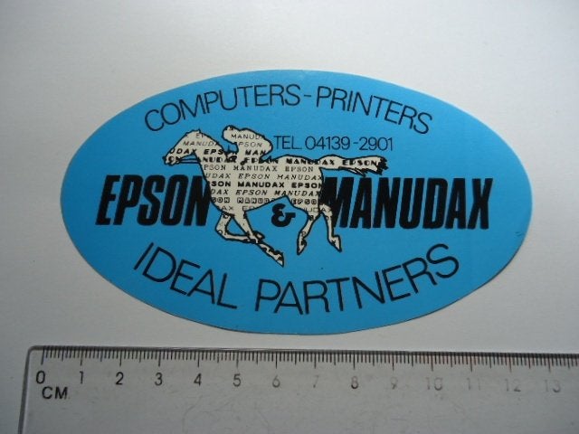 sticker oud Epson computer pc printer heeswijk dinther retro, Verzenden, Zo goed als nieuw, Bedrijf of Vereniging