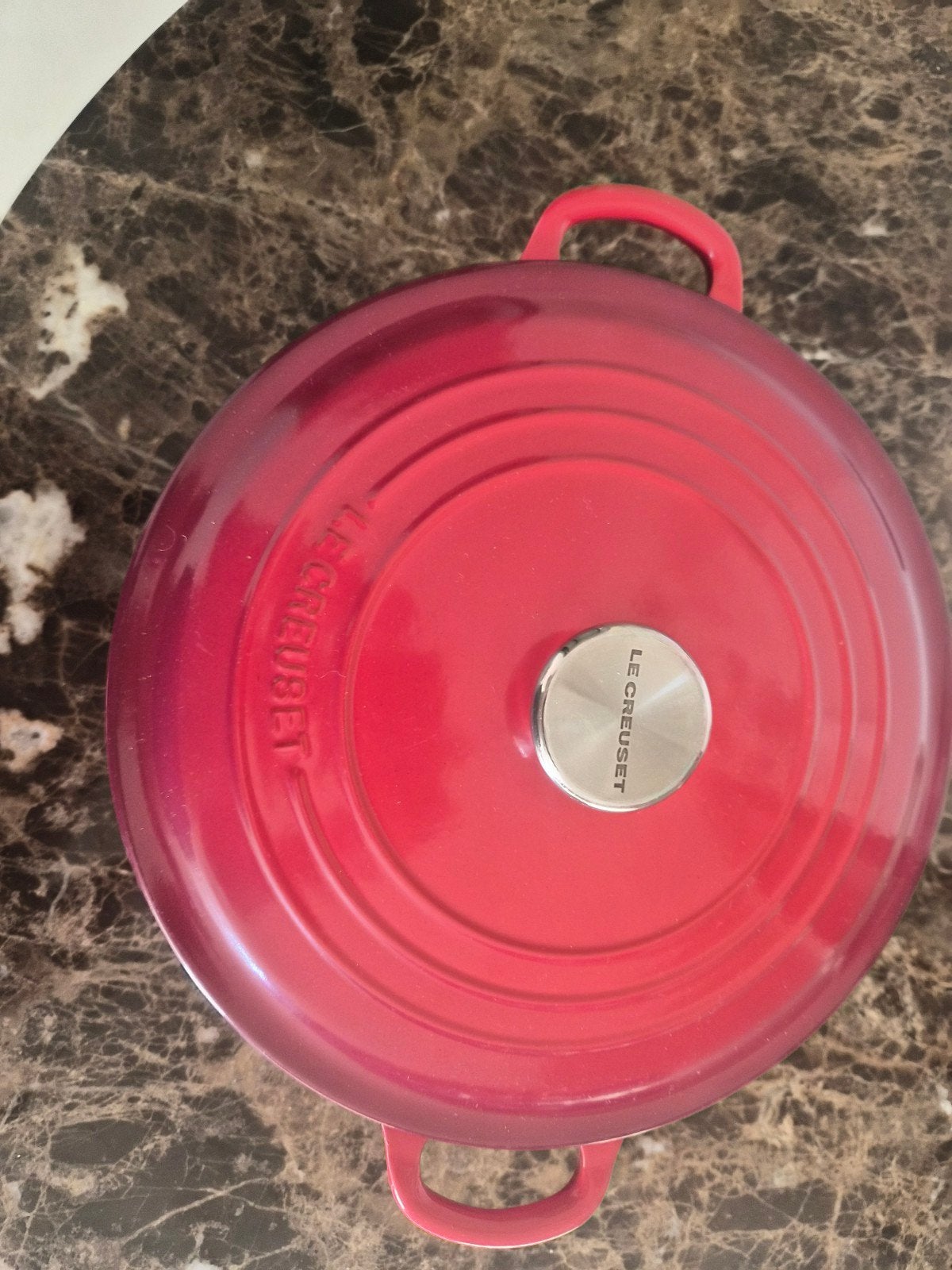 Le creuset braadpan 28cm, Huis en Inrichting, Keuken | Potten en Pannen, Gebruikt, Le Creuset, Ophalen of Verzenden, Met deksel