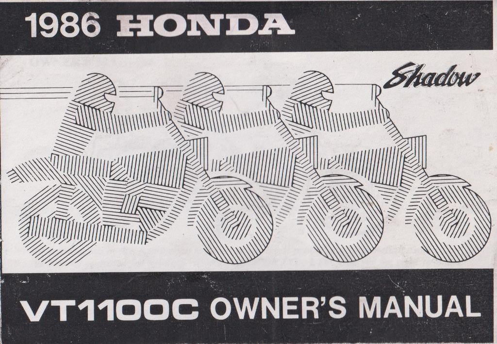 Honda VT1100C Shadow Owners manuel Engels 1986, Ophalen of Verzenden, Gebruikt