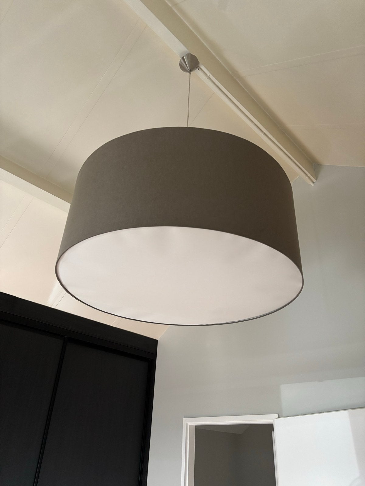 Grote hanglamp, Ophalen, Zo goed als nieuw, Textiel, E27 (groot)