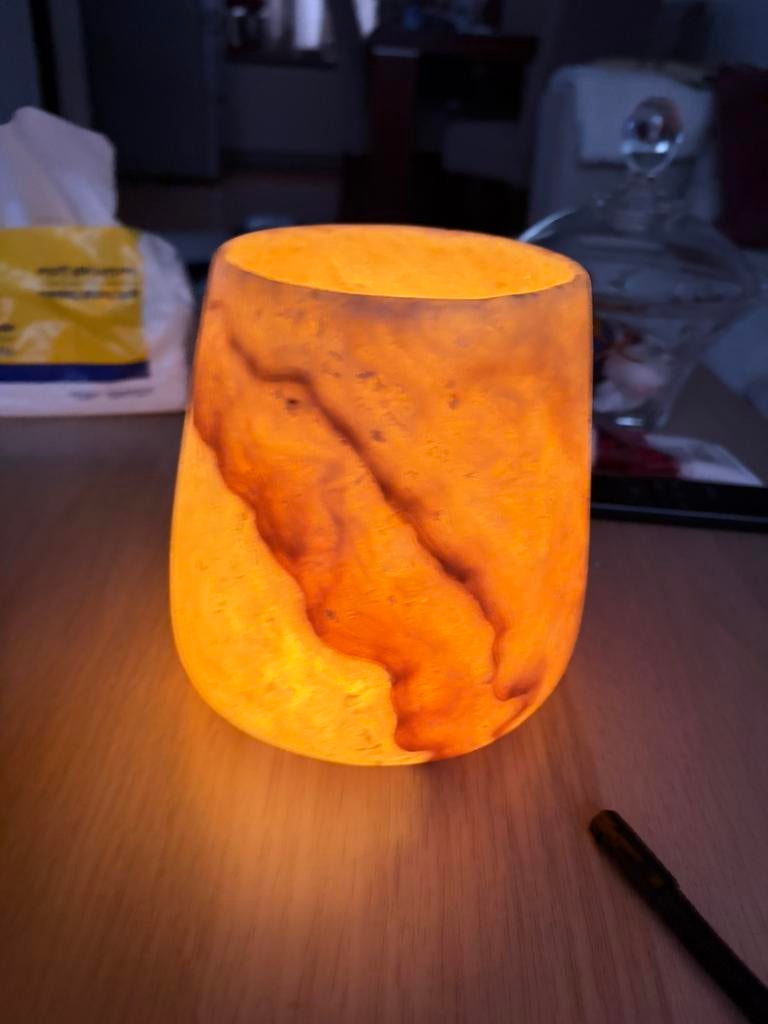 Handgemaakte Alabaster Lamp uit Egypte – Uniek & Sfeervol, Ophalen of Verzenden, Nieuw