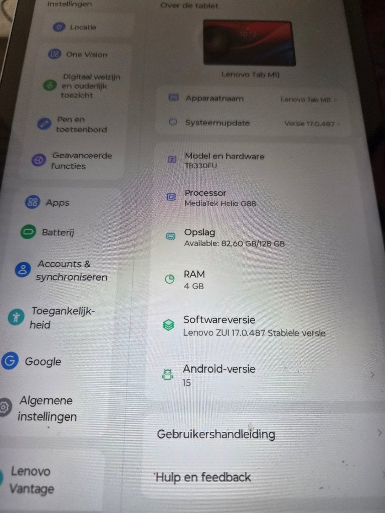 Lenovo tab M11, Computers en Software, Ophalen, 11 inch, Zo goed als nieuw, 128 GB