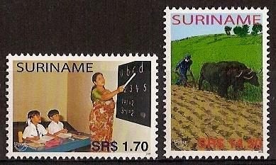 Suriname 1338/9 postfris UPAEP 2005, Ophalen of Verzenden, Postfris