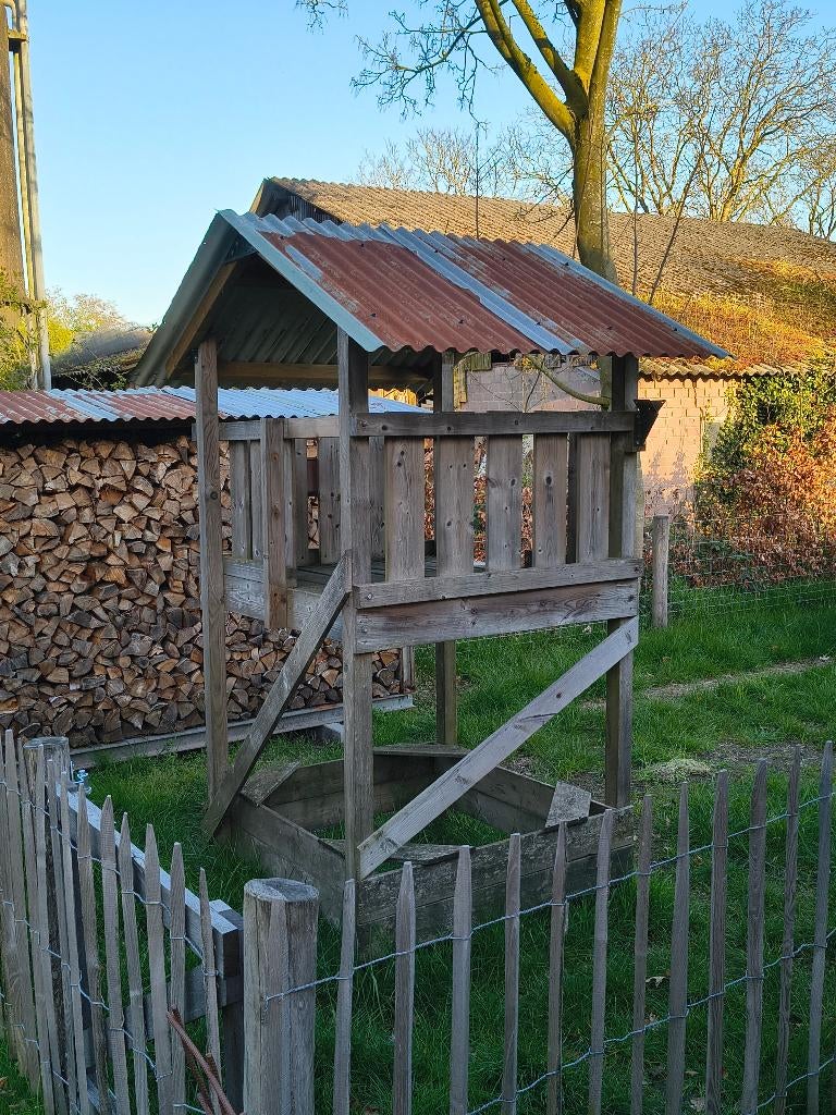 Speeltoestel met glijbaan Speelhuisje Speelhuis Speeltoren, Ophalen, Gebruikt, Zandbak