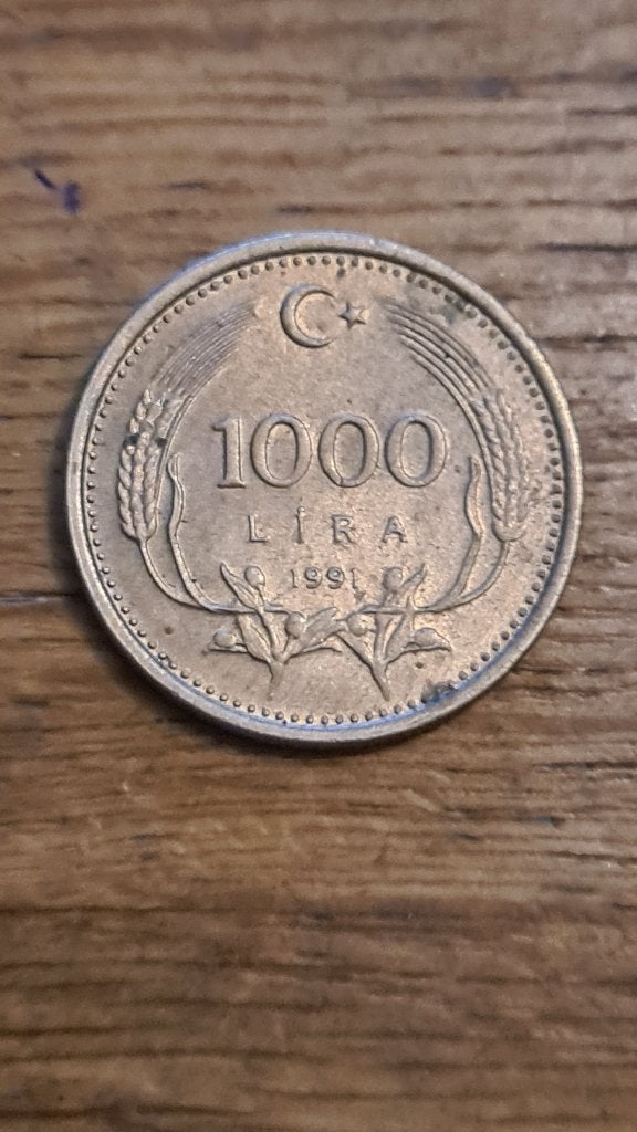 Turkije - 1000 Lira 1991 (D2), Verzenden, Overige landen, Losse munt