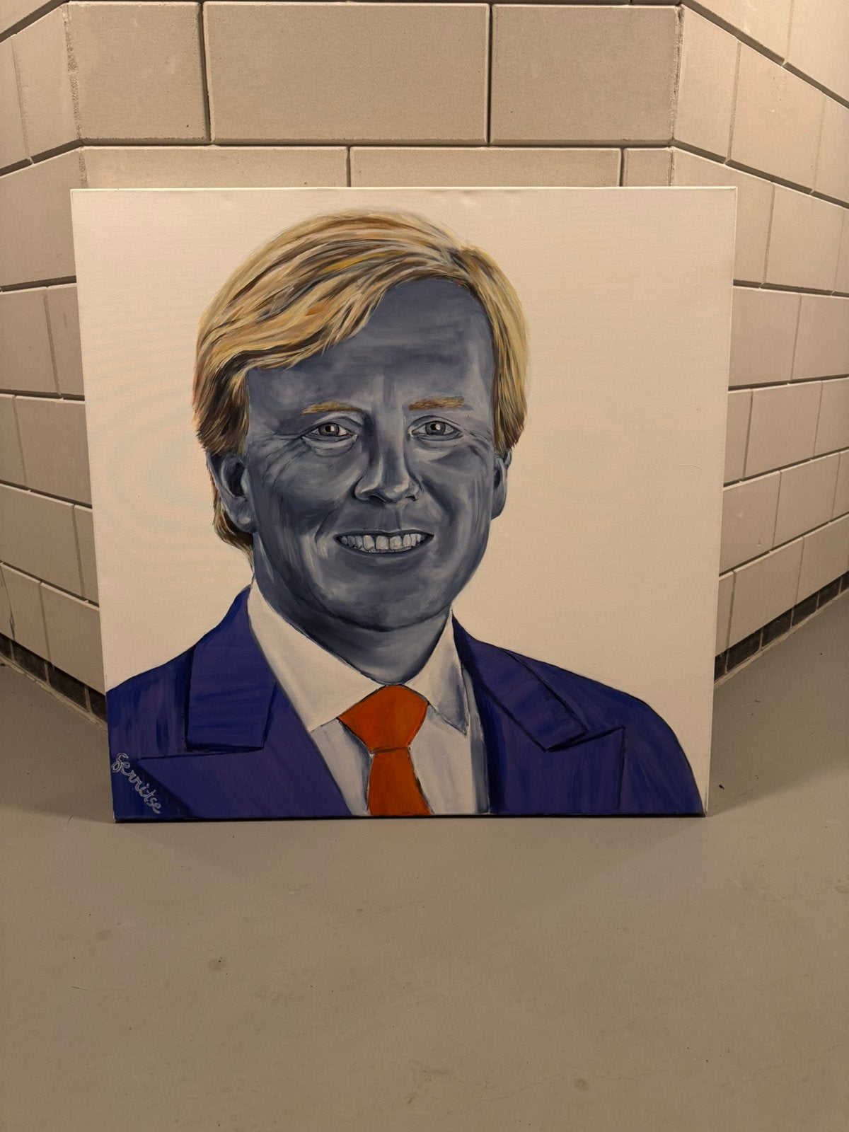 Schilderij koning Willem Alexander, Ophalen