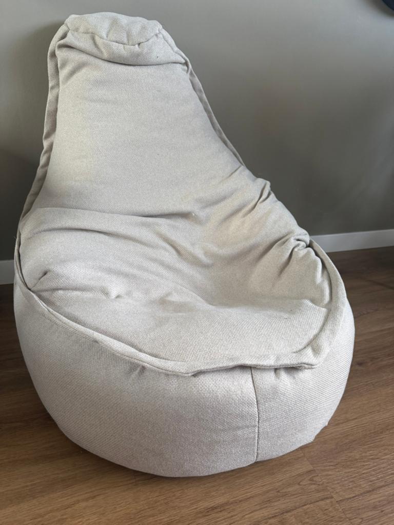 Drop & Sit Zitzak/stoel Junior 100L Beige 50x70cm, Ophalen, Gebruikt, Beige, Zitzak