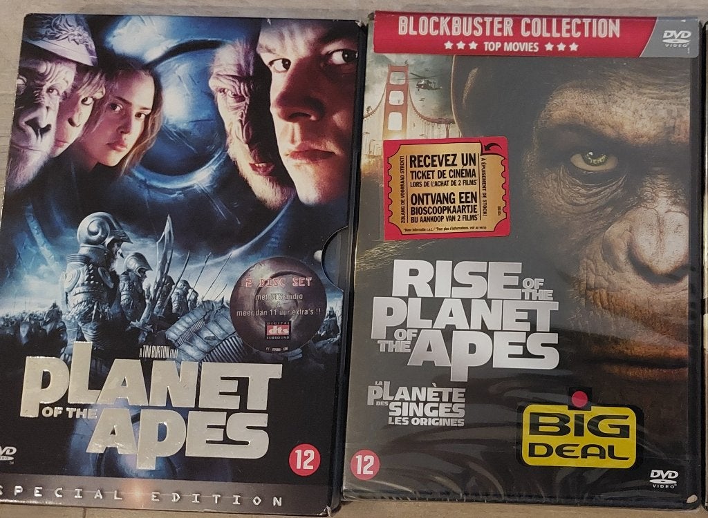 DVD Planet of the Apes & Rise of the Planet of the Apes, Ophalen, Nederlands, Zo goed als nieuw, Science Fiction