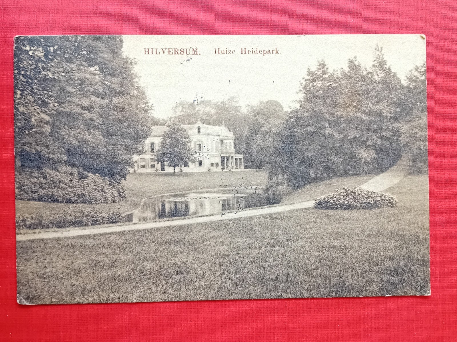 Oude Ansichtkaart Hilversum Huize Heidepark (1910), Ophalen of Verzenden, Voor 1920, Gelopen, Noord-Holland