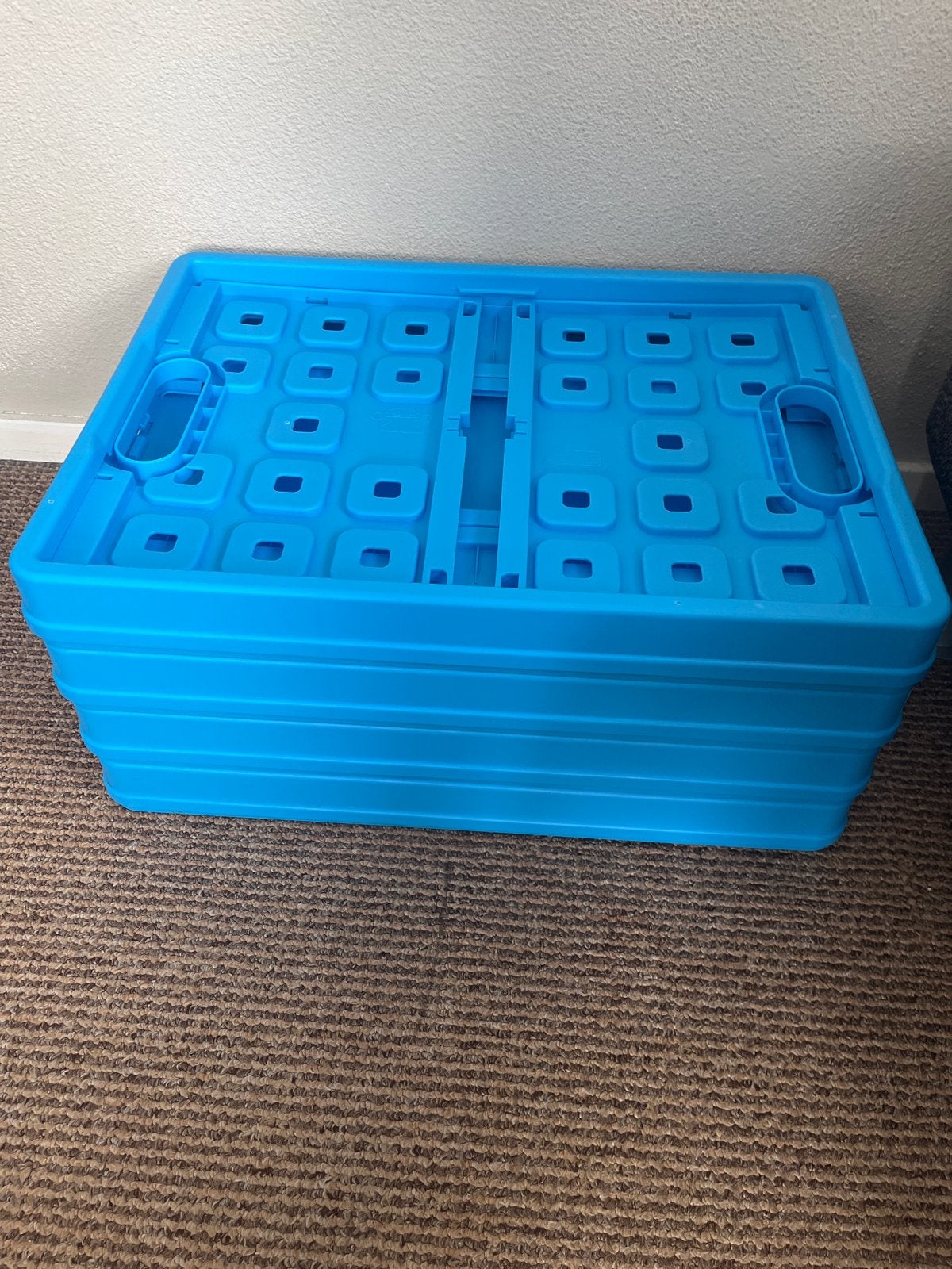 Opvouwbare krat - Blauw - Handig voor opslag en transport, Ophalen, Gebruikt, 40 tot 60 cm, Opvouwbaar