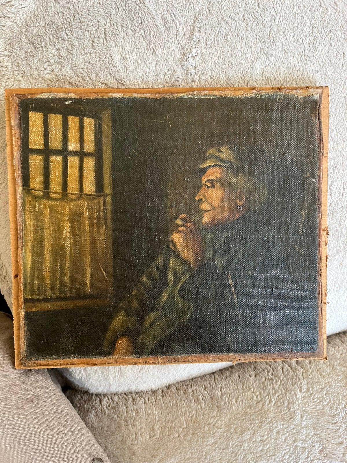 19 eeuws olieverf portret schilderij, Ophalen